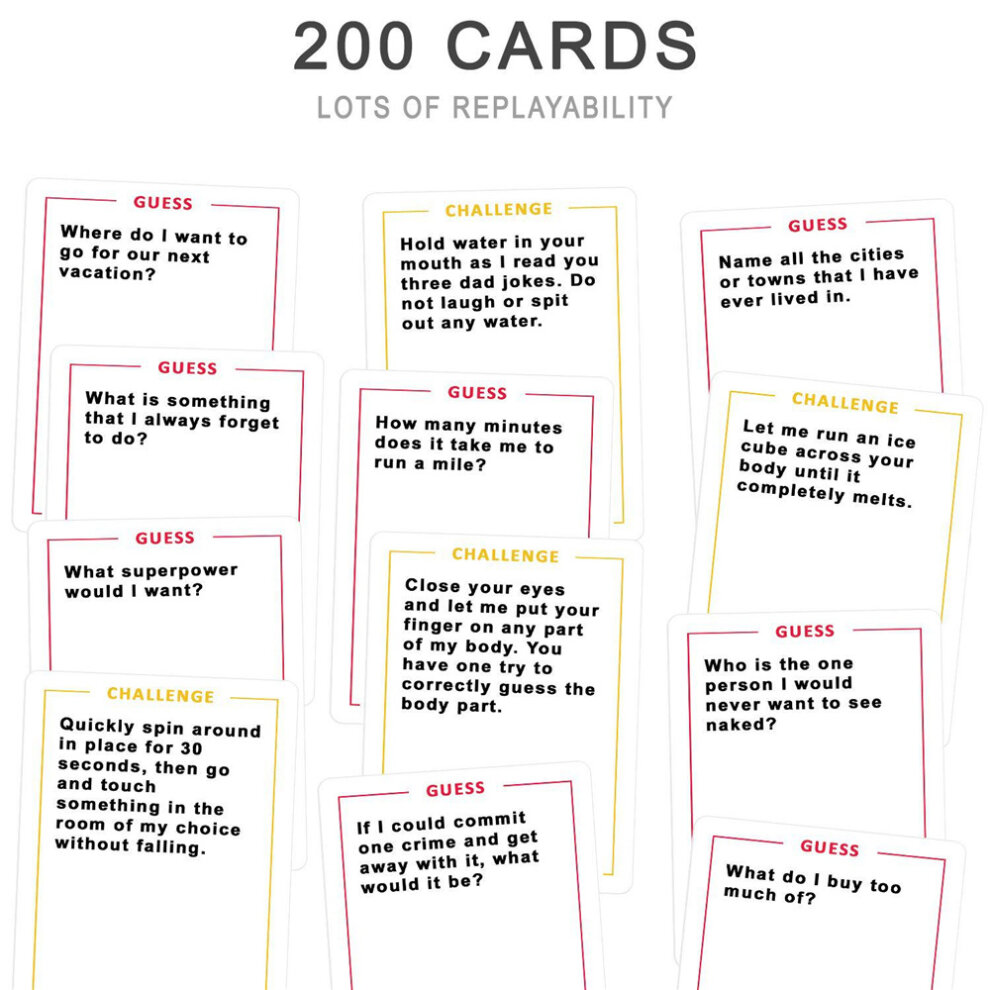 The Ultimate Game for Couples Romantic Party Date Night Card Games for Adults Lovers Gift
