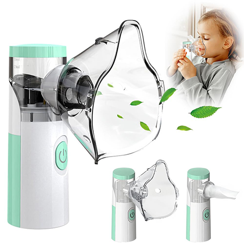 Nebuliser Machine for Adults and Kids Portable Nebulizer Machine Adjustable Atomization Rate Steam Inhaler for Home and Travel Use