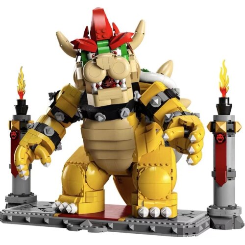 Super Mario The Mighty Bowser 3D Model Building Kit Collectible Character Figure Gift for Adults and Teens Compatible with Lego 71411 Building Blocks Kit