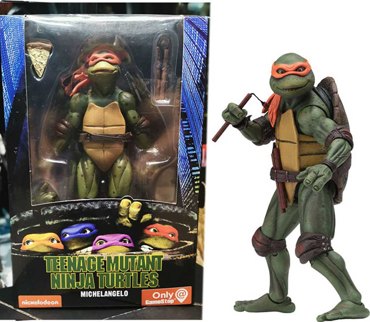 (Michelangelo) NECA Teenage Mutant Ninja Turtles 1990 Movie Official TMNT Action Figure Gift