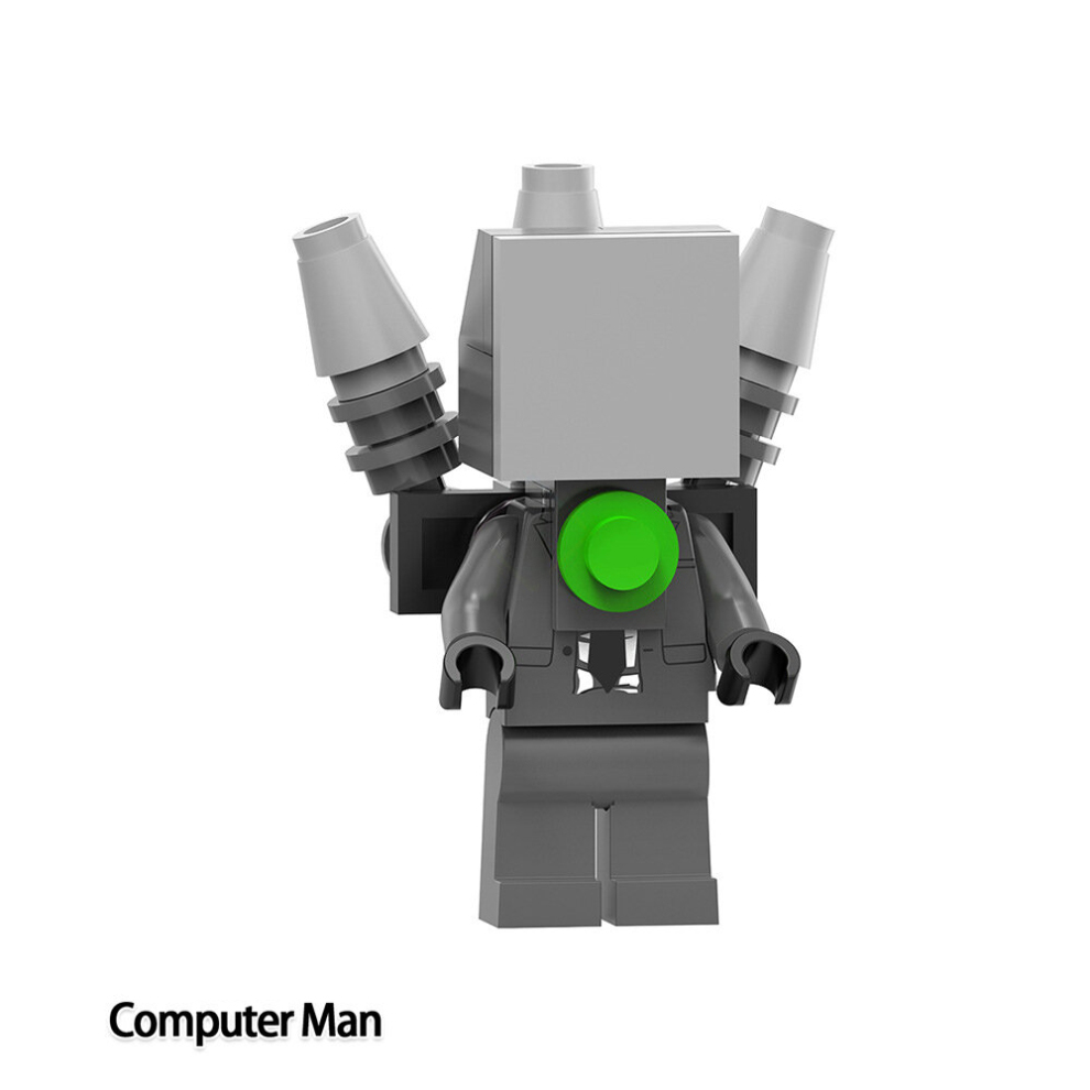 Skibidi Toilet Minifigure Super Titan Man Building Blocks Toys 6Pcs Set Anime Bricks Model Toy Mini Action Figures Fit LEGO Best for Kid Birthday Gifts