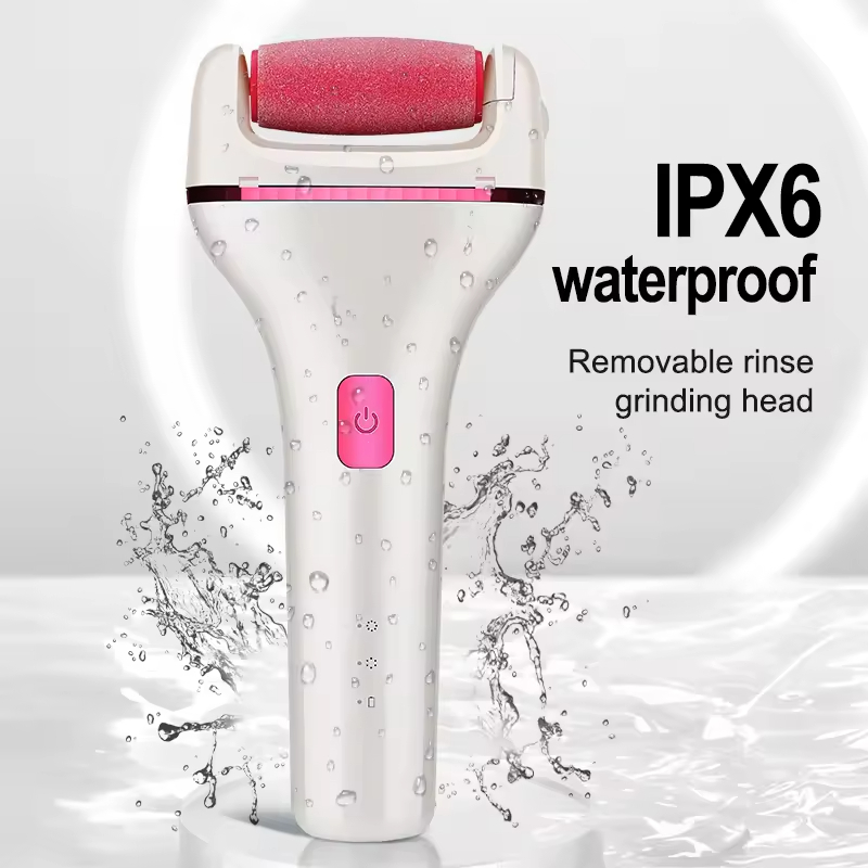 (Pink) Electronic Callus Remover Electric Foot Callus Remover Wireless Portable Vacuum Adsorption Foot Grinder Rechargeable Sharpener Pedicure Tool 2 Speeds