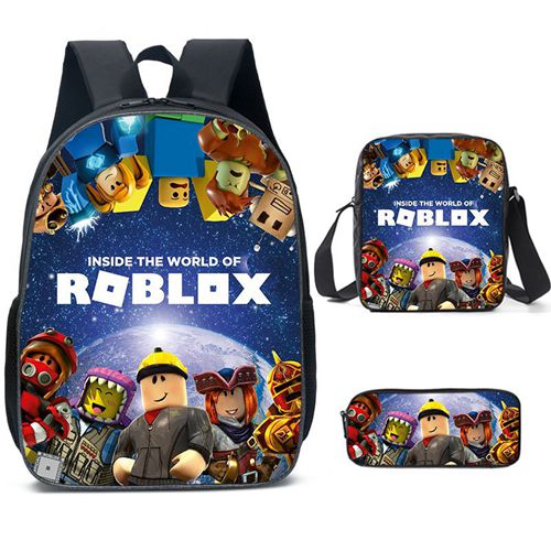 3PCS ROBLOX Game Backpack Lunch Bag Pencil Case Set Kids Gift