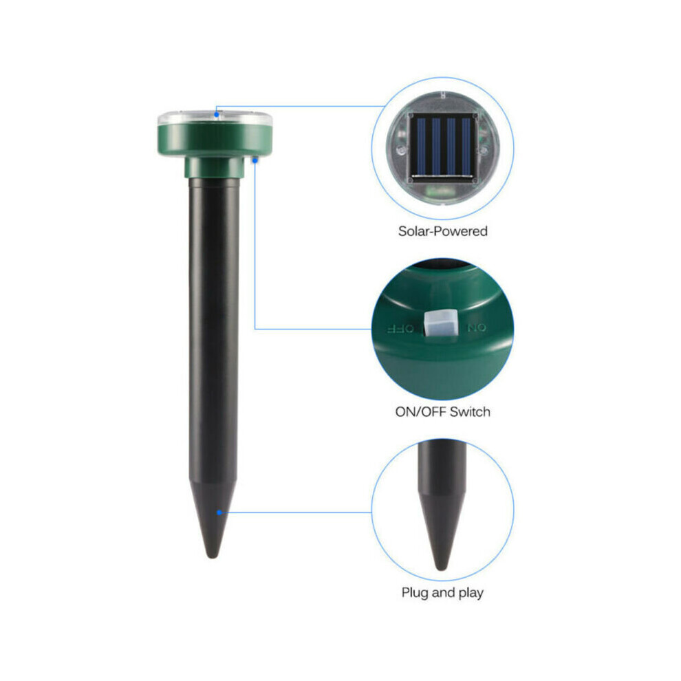 Ultrasonic Battery Cat Dog Repellent Fox Pest Scarer Deterrent Repeller Garden