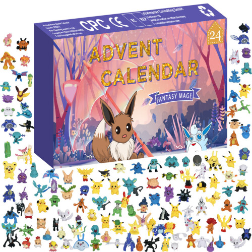 Christmas Advent Calendar Pokemon Pikachu Toys 24 Days Countdown Surprise Blind Box Xmas Gifts