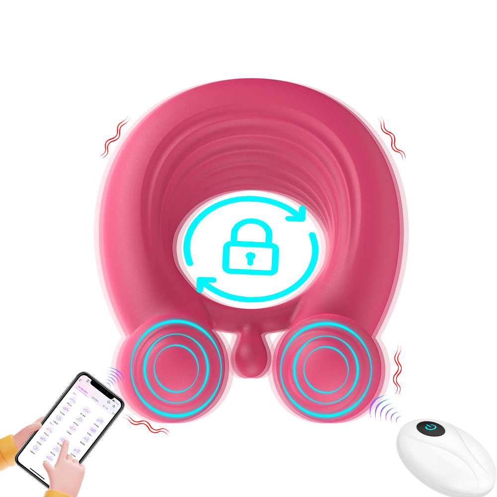 (Black) Penis Ring Cock Rings APP Control Version Semen Lock Ring 9 Vibration Frequency Sex Toys for Men Delayed Ejaculation Adults Ring Masturbation Stimulation