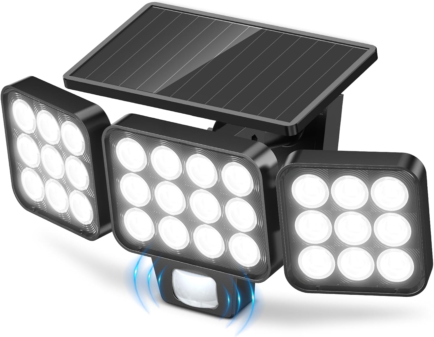 (2 pcs) Solar Security Lights Outdoor Motion Sensor 3500 LM Solar Lights Outdoor Garden with 270° Wide Illumination Angle Up to 15 Hours 3 Modes IP65 Outdoor Lights for
