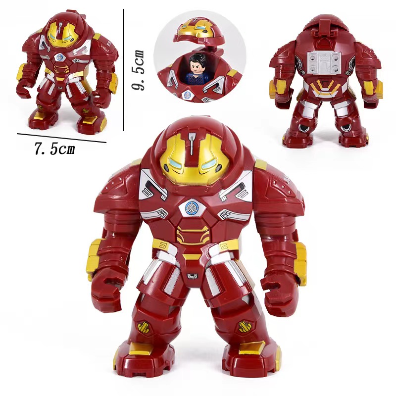 (Style C) Marvel Building Blocks Superhero Anti Hulk Mech Thanos Spider Man City Gift Toy Children Birthday Gift