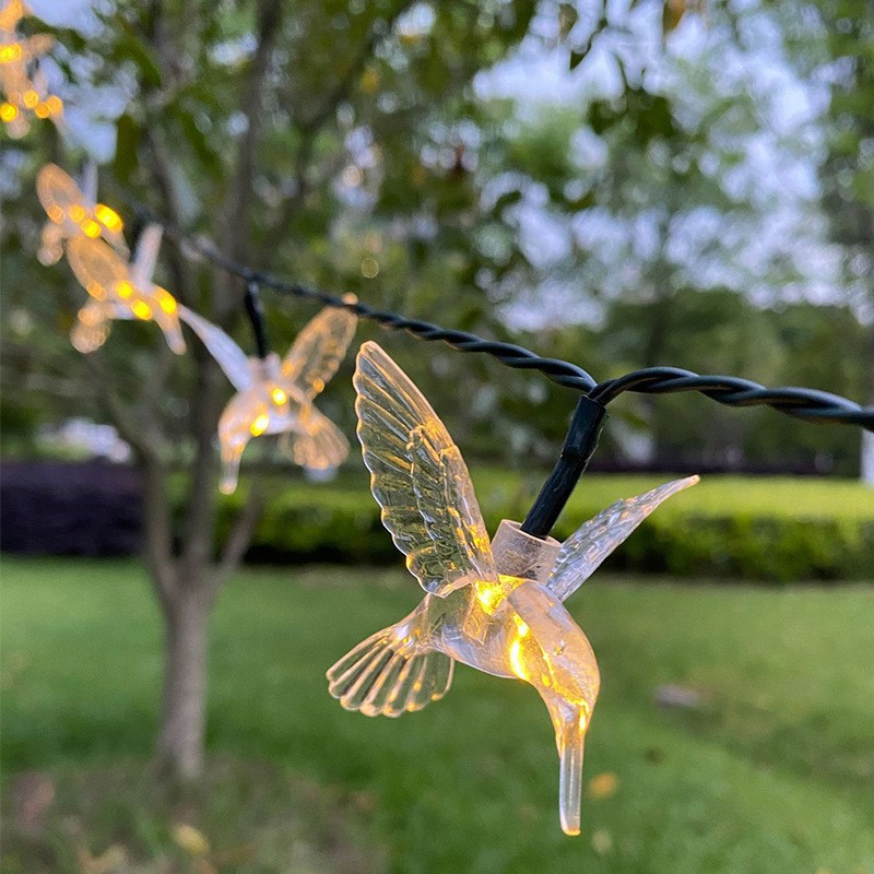 (Warm White) 20/30/50 Leds Solar String Light Hummingbird RGB Lights For Outdoor Garden Decoration Solar String Lights Home Decro