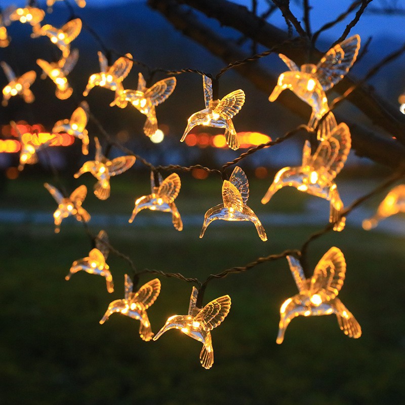20/30/50 Leds Solar String Light Hummingbird RGB Lights For Outdoor Garden Decoration Solar String Lights Home Decro