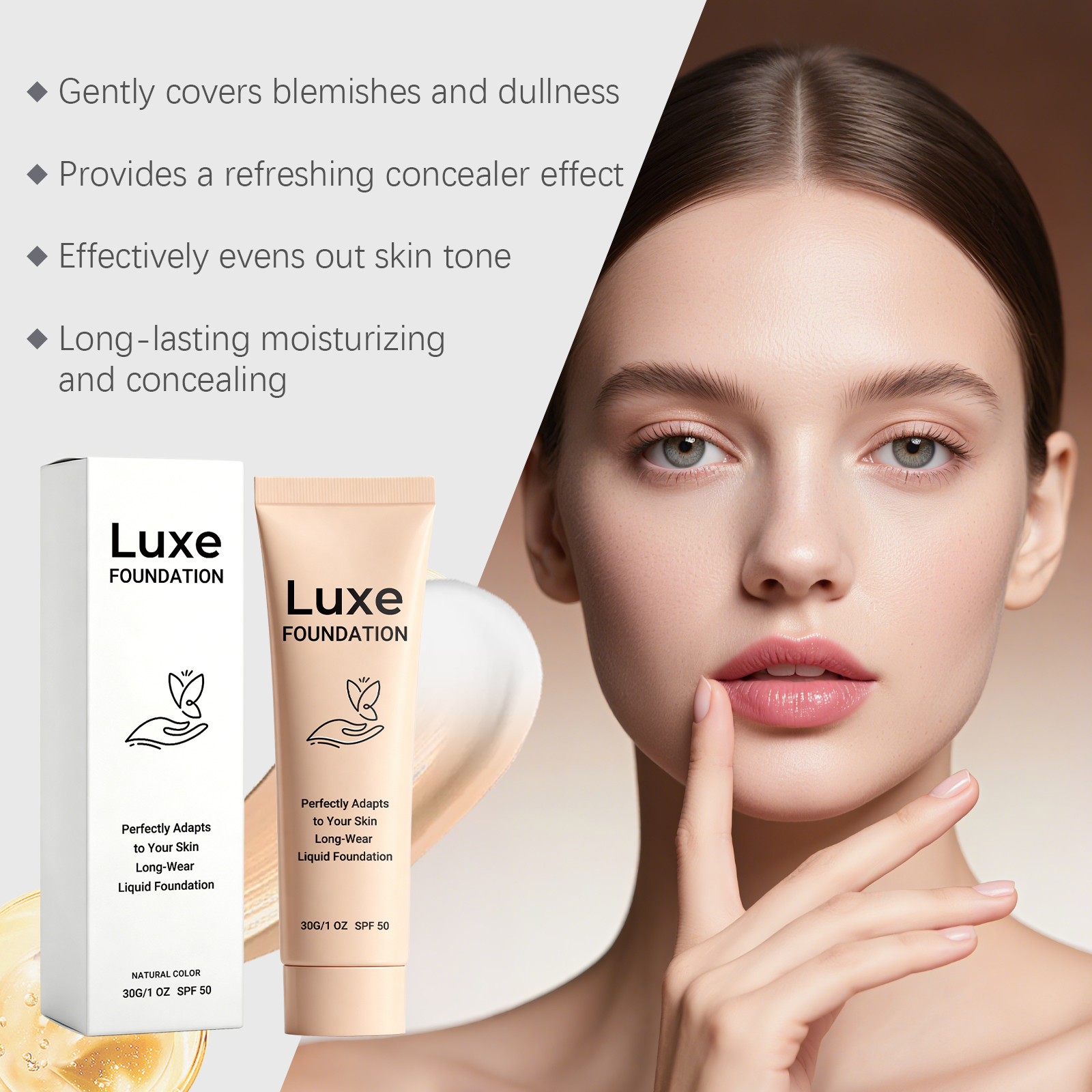 Long Lasting Temperature Changing Liquid Foundation Natural Tone Adapt Skin Light Smooth Fit All Match Atmosphere Base Makeup