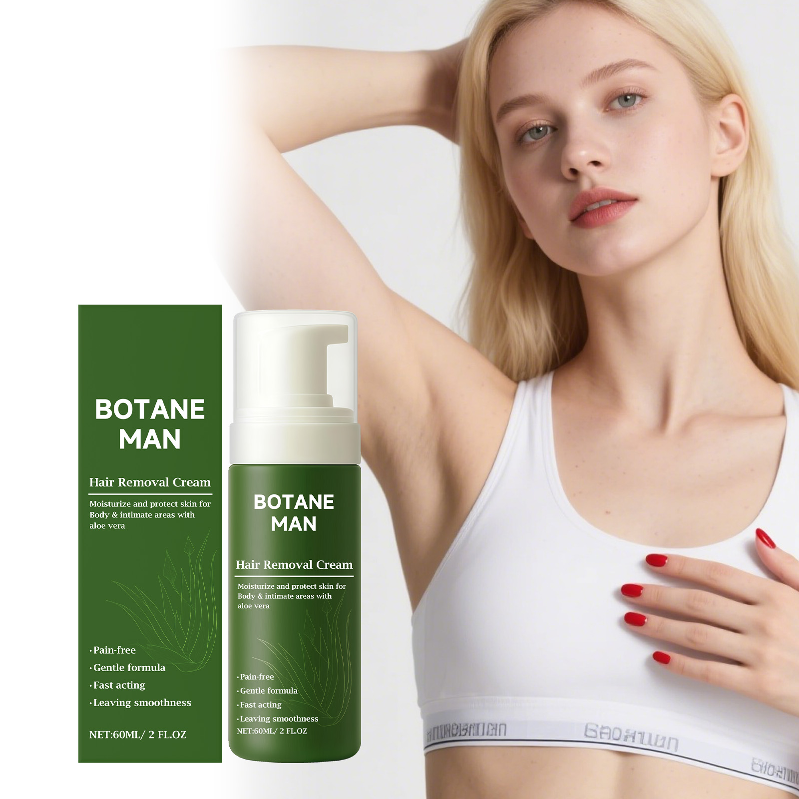 Soft Moist Mild Hair Removal Mousse Gentle Clean Body Skin Fresh Clear Hydrate Smooth Depilatory Care