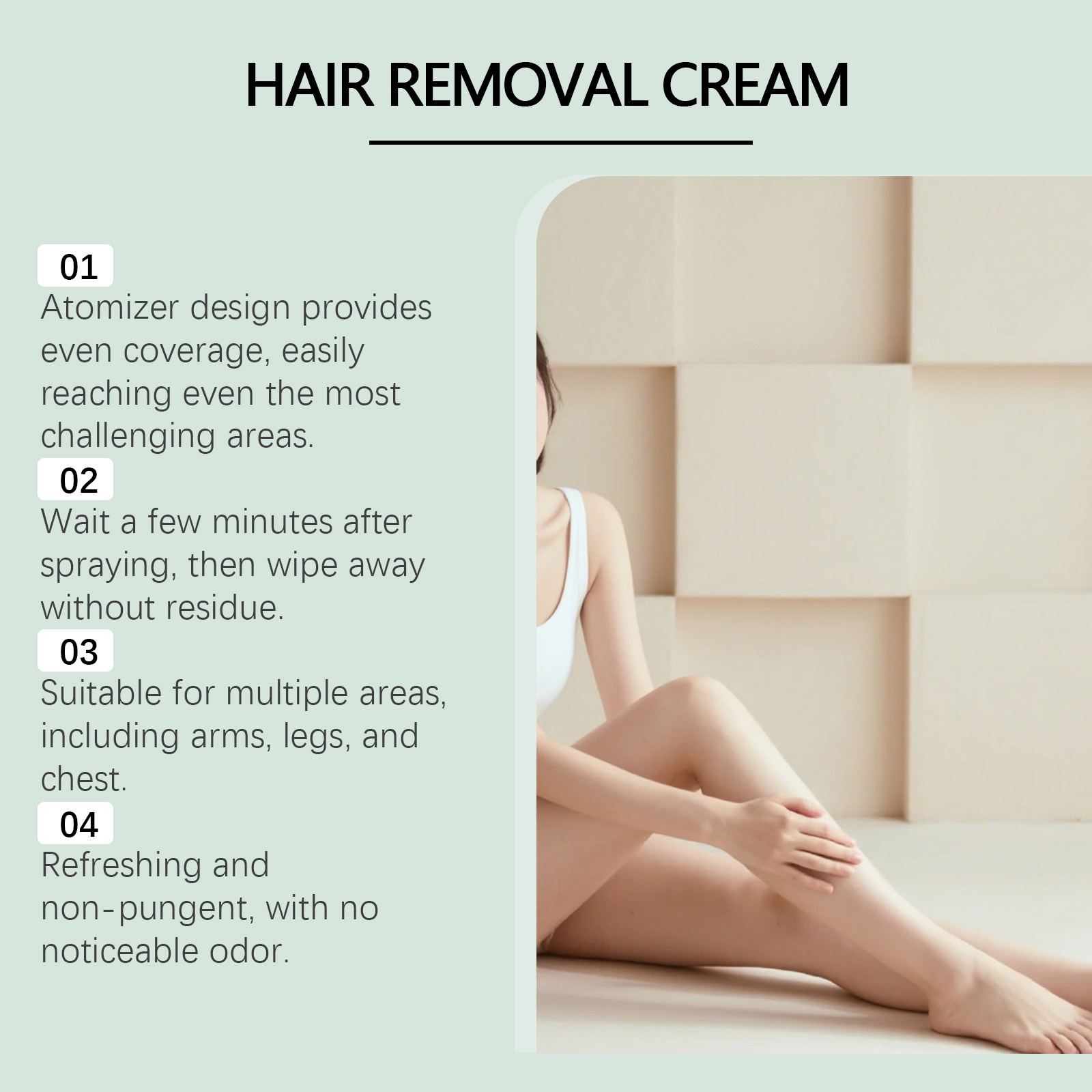 Soft Moist Mild Hair Removal Mousse Gentle Clean Body Skin Fresh Clear Hydrate Smooth Depilatory Care