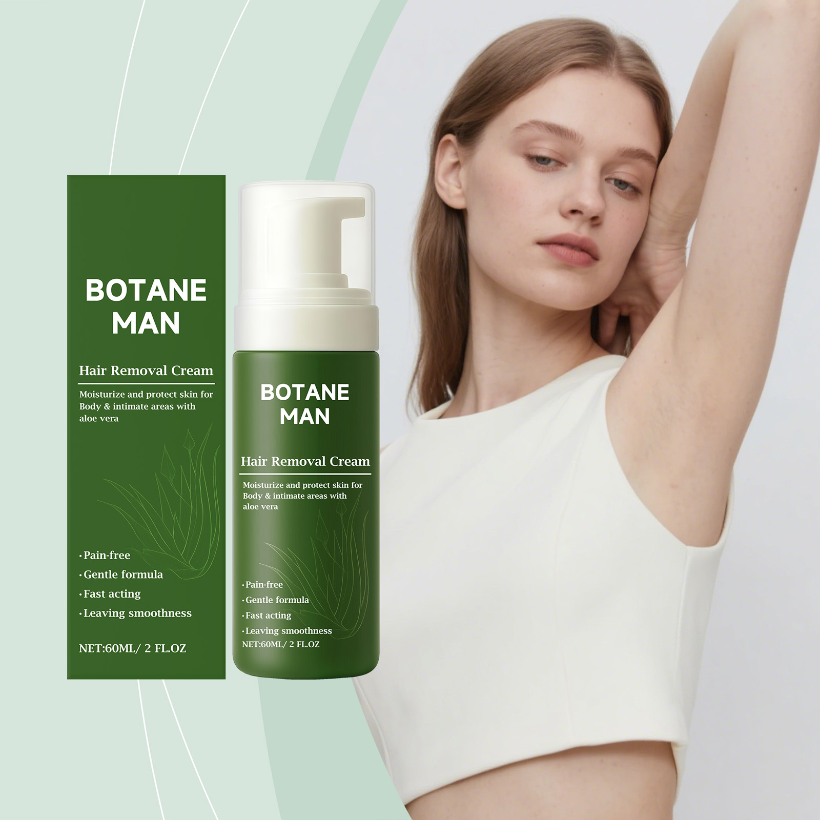 Soft Moist Mild Hair Removal Mousse Gentle Clean Body Skin Fresh Clear Hydrate Smooth Depilatory Care