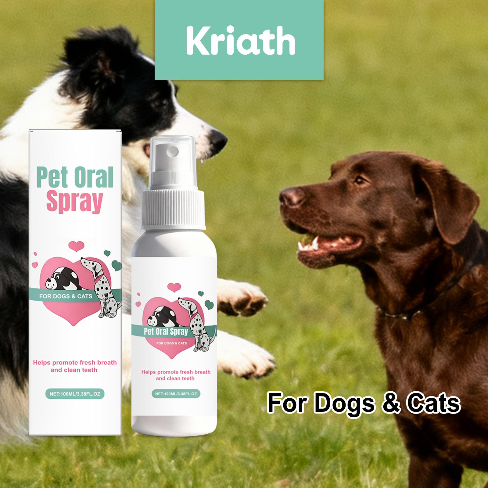 Pet Oral Spray Freshens Breath Removes Plaque Protects Gums Safely Used For Cats And Dogs All Small Domestic Pets