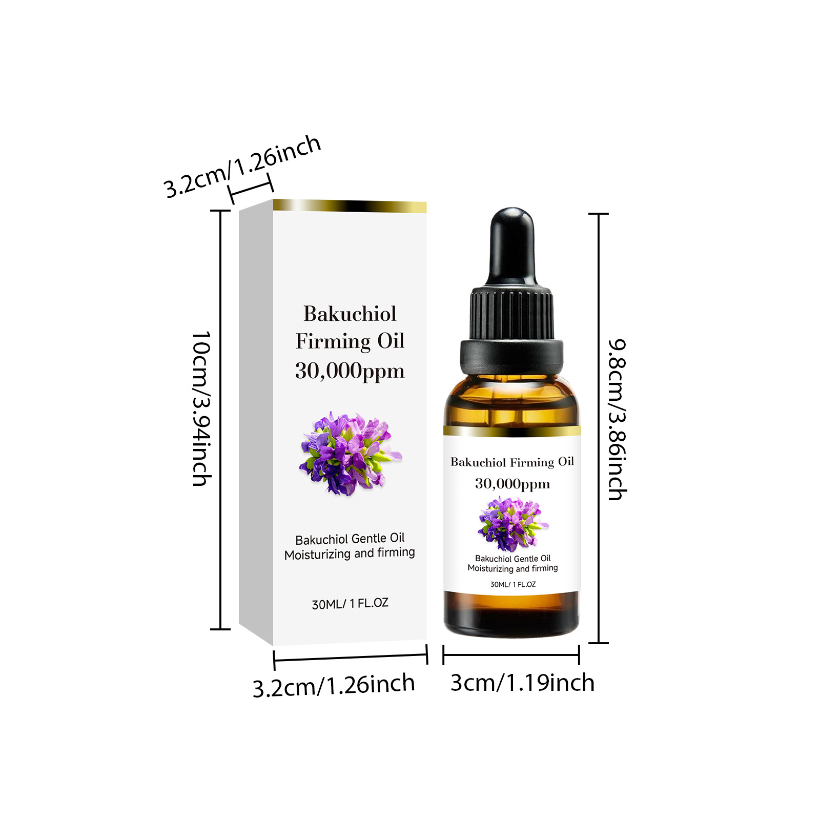 Bakuchiol Moisturizing Softening Essential Oil Mild Nourish Skin Elastic Plump Smooth Fine Lines Light Absorbable Body Use