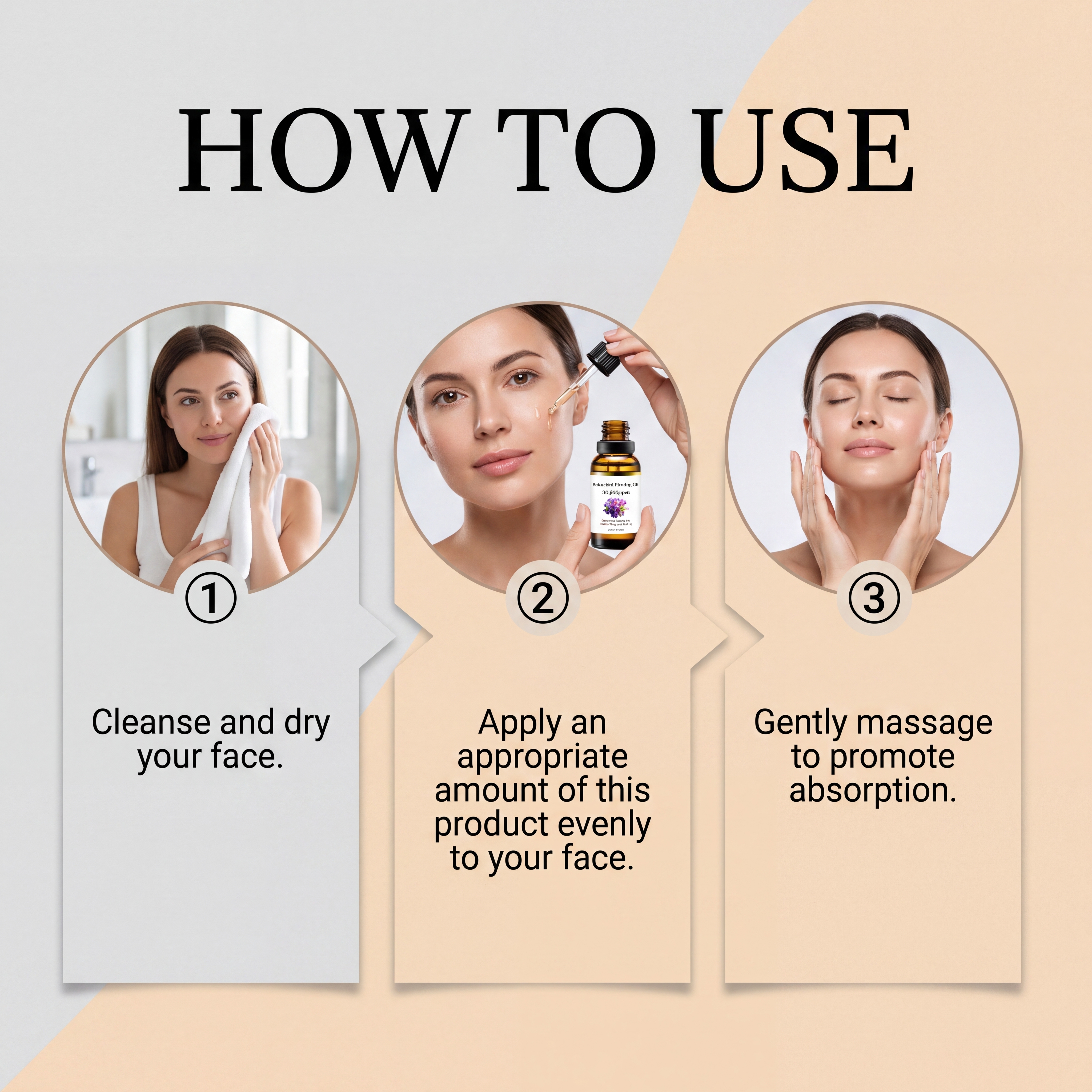 Bakuchiol Moisturizing Softening Essential Oil Mild Nourish Skin Elastic Plump Smooth Fine Lines Light Absorbable Body Use