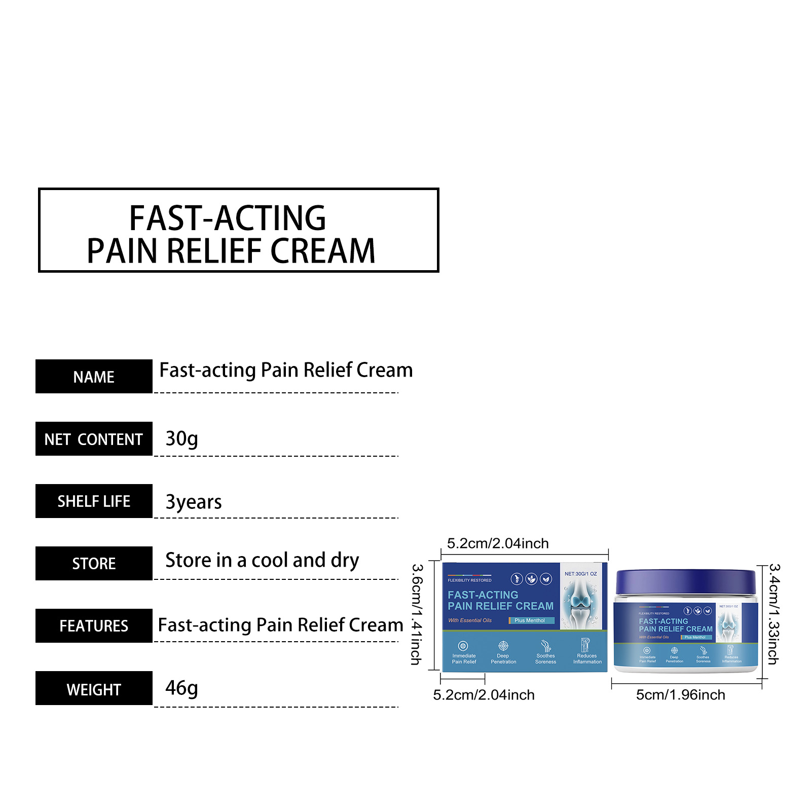 Joint Care Cream Mild Gentle Moisturizing Daily Nourishing For Body Wrist Knee Joint Massage Care Lotion