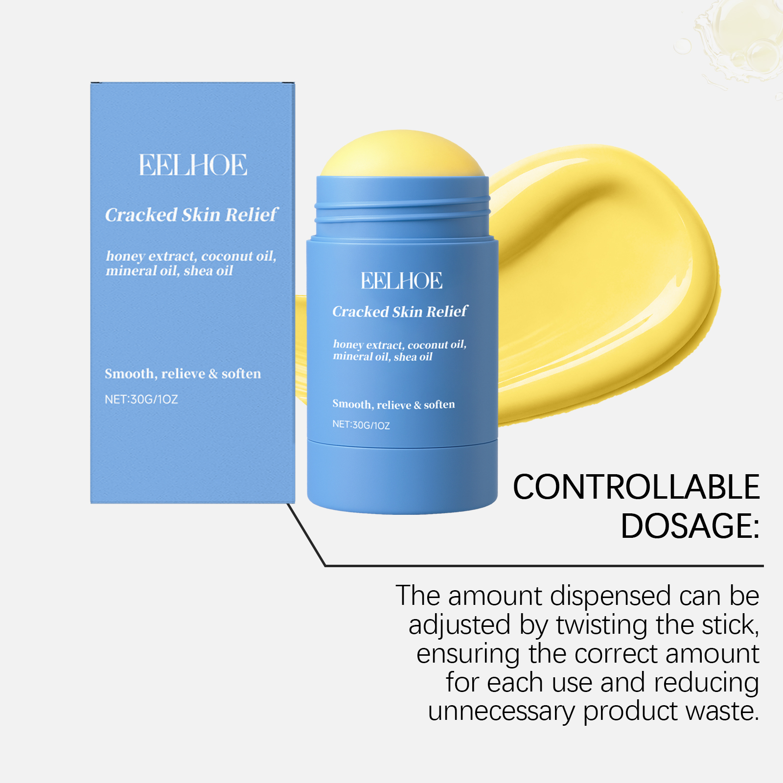 Moisturizing Foot Care Stick Hydrated Non Sticky Humectant Silky Protect Skin Massage Feet Soft Smooth Nourish