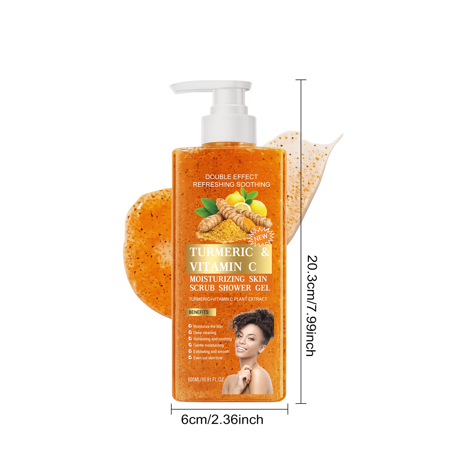 Botanical Dual Effect Body Wash Control Oil Smooth Keratin Even Skin Tone Gentle For Sensitive Oily Skin