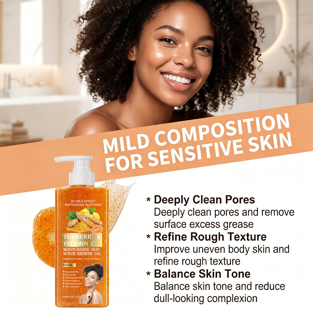 Botanical Dual Effect Body Wash Control Oil Smooth Keratin Even Skin Tone Gentle For Sensitive Oily Skin