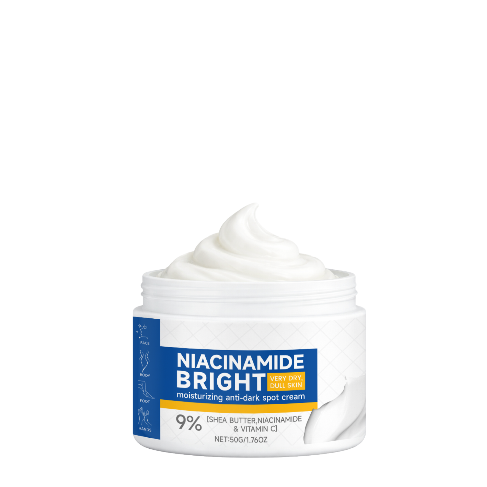 Moisturizing Cream Light Texture Mild Hydrating Softening Brightening Smooth Glossy Gentle Nourish Face Body All Skin Daily Care