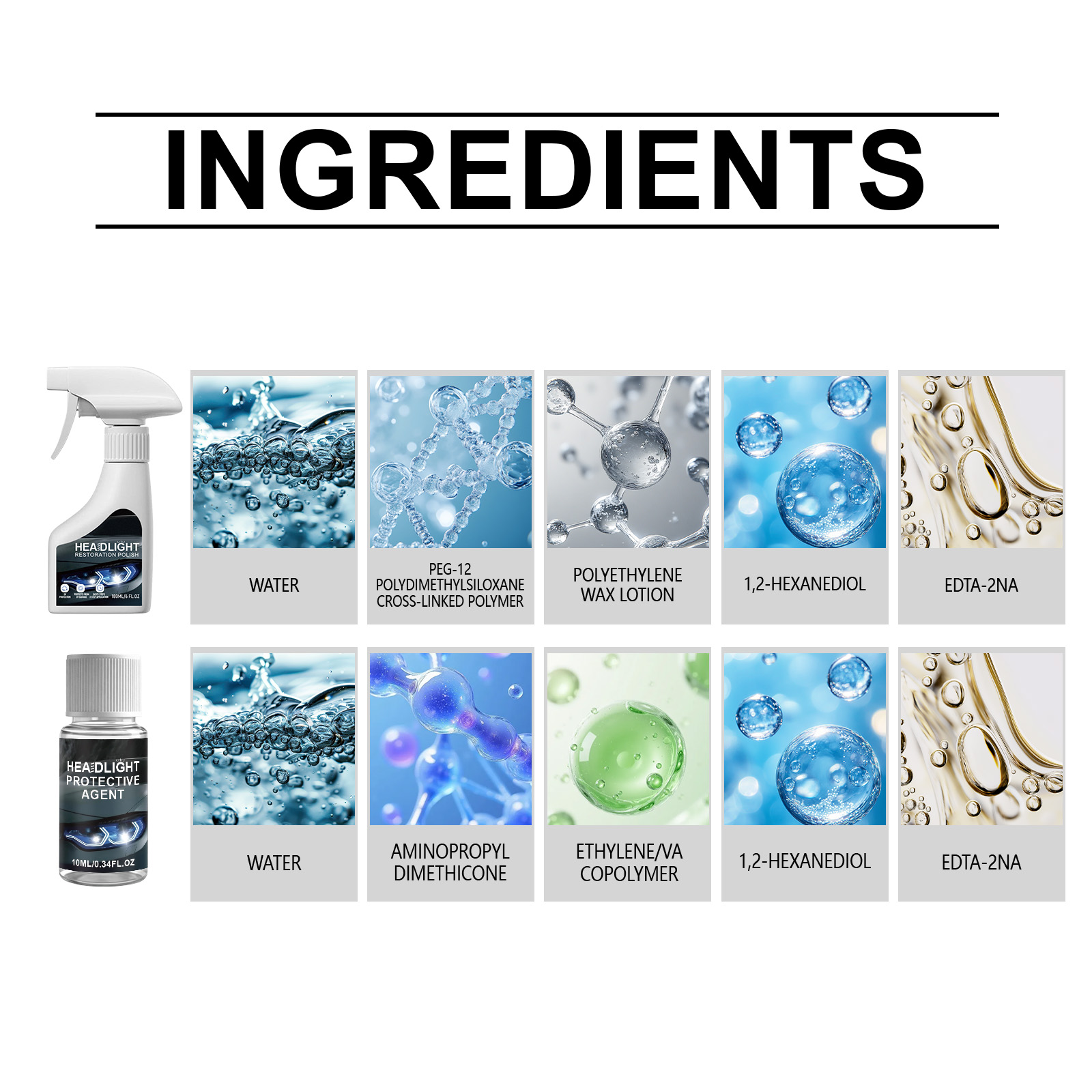 Car Headlight Polishing Care Kit Clean Maintain Restore Shiny Convenient Polish Conditioner Auto Lamp Surface