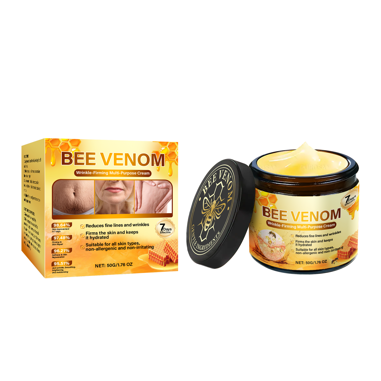 Bee Venom Care Cream Mild Ingredients Nourish Skin Lock Skin Moisture Soften Skin Daily Body Care