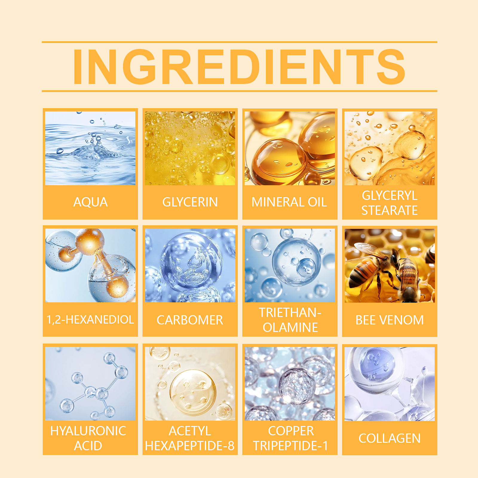 Bee Venom Care Cream Mild Ingredients Nourish Skin Lock Skin Moisture Soften Skin Daily Body Care