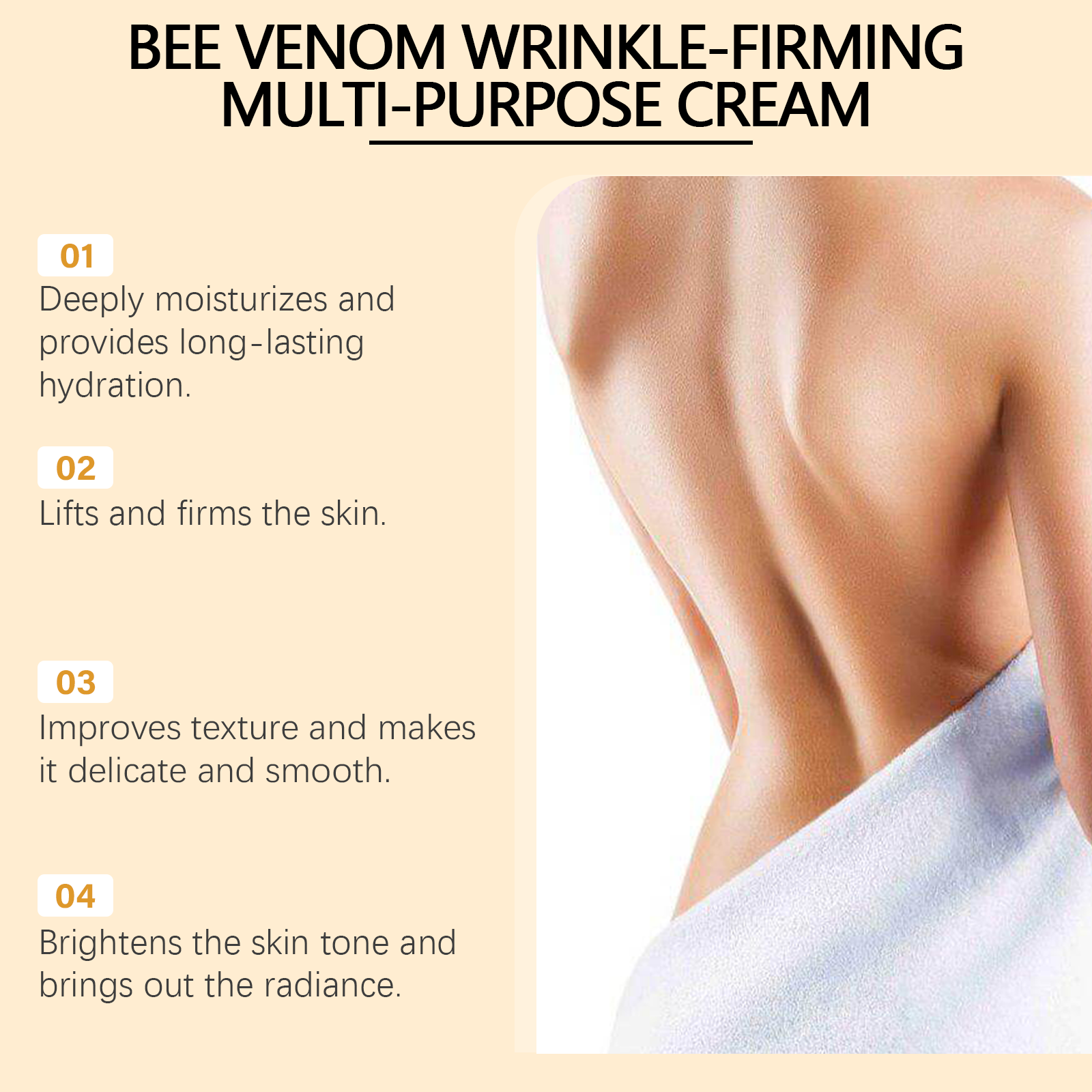 Bee Venom Care Cream Mild Ingredients Nourish Skin Lock Skin Moisture Soften Skin Daily Body Care