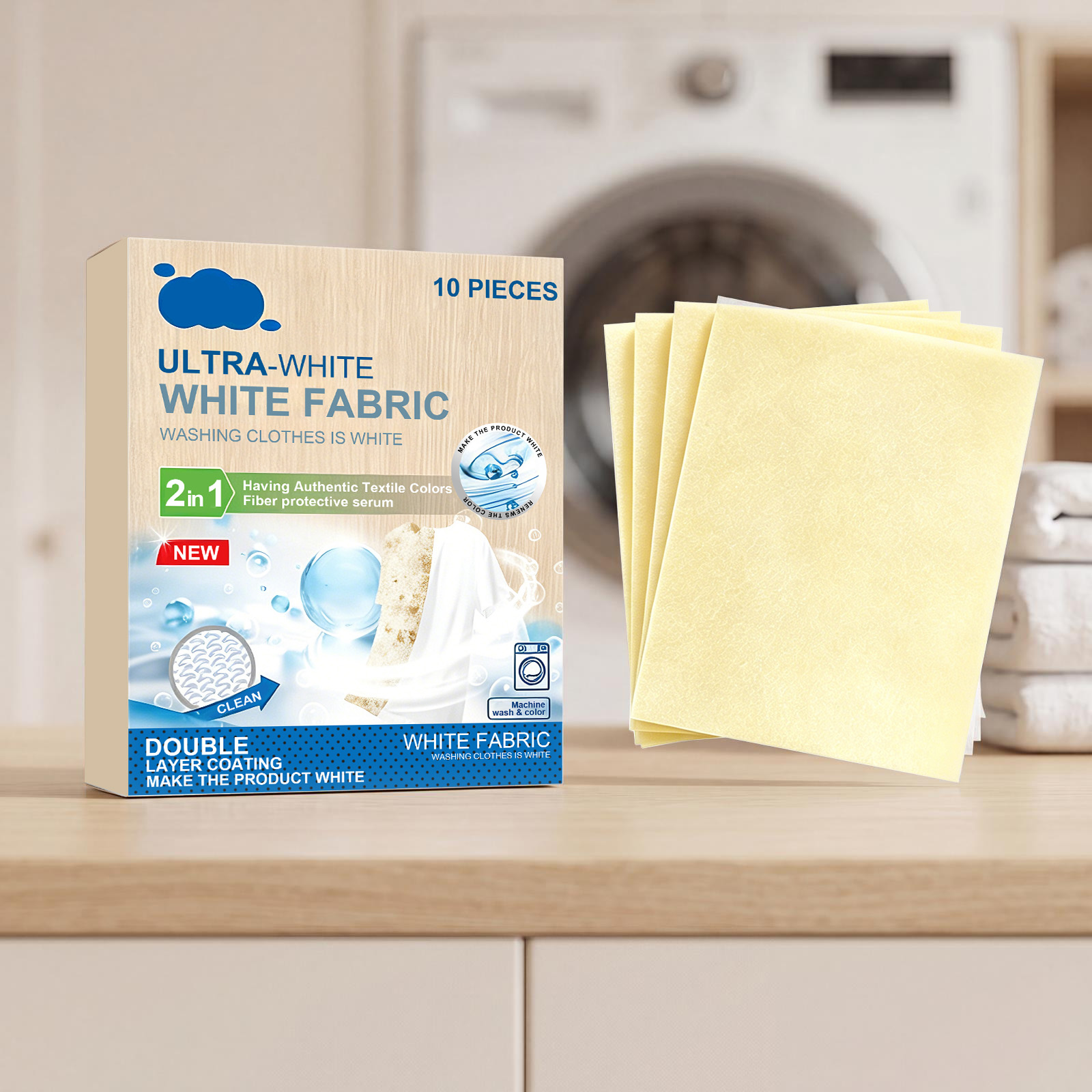 Clothes Whitening Laundry Sheets Anti Color Transfer Yellow Removal Brightening White Garment Restoration Household Fabric Washing