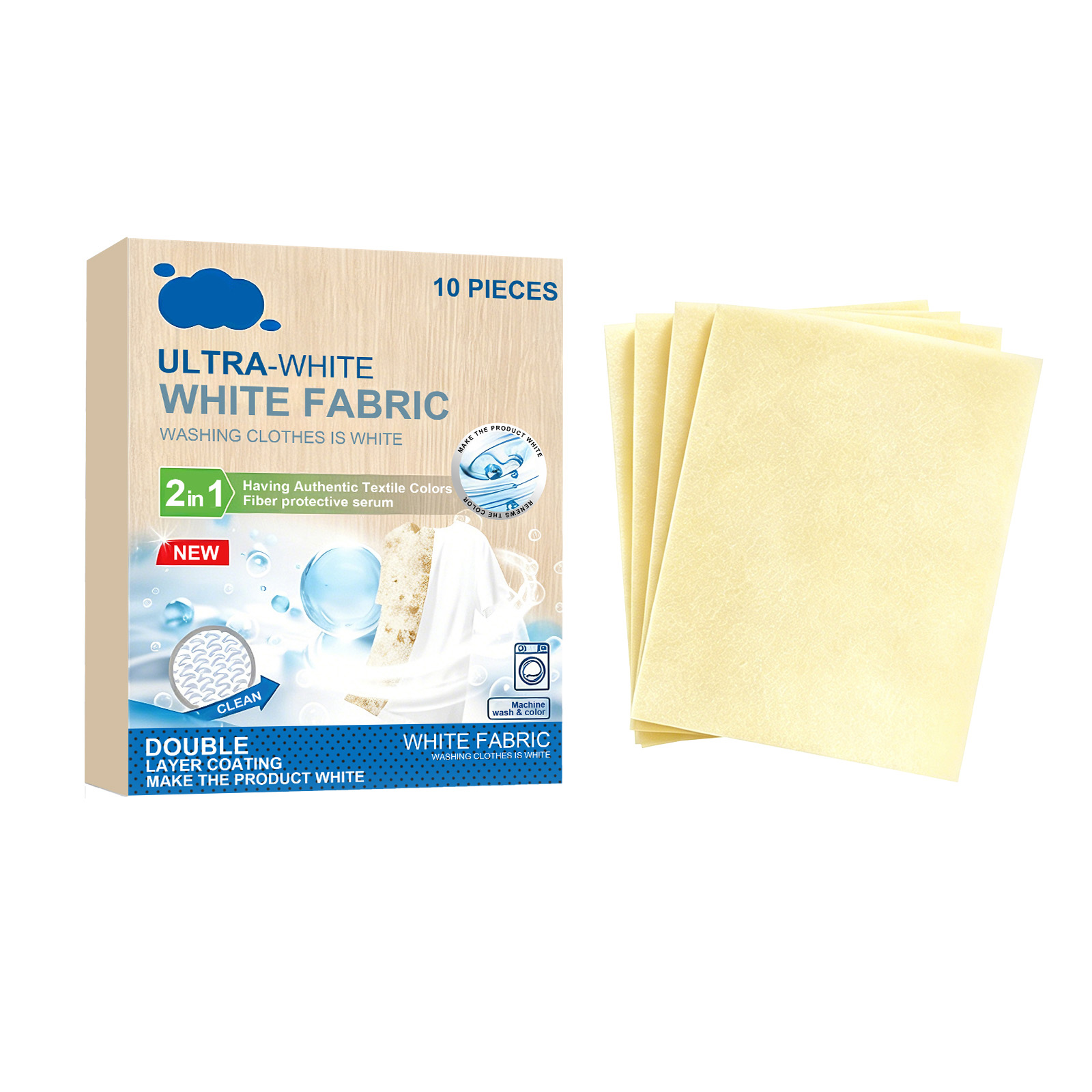 Clothes Whitening Laundry Sheets Anti Color Transfer Yellow Removal Brightening White Garment Restoration Household Fabric Washing
