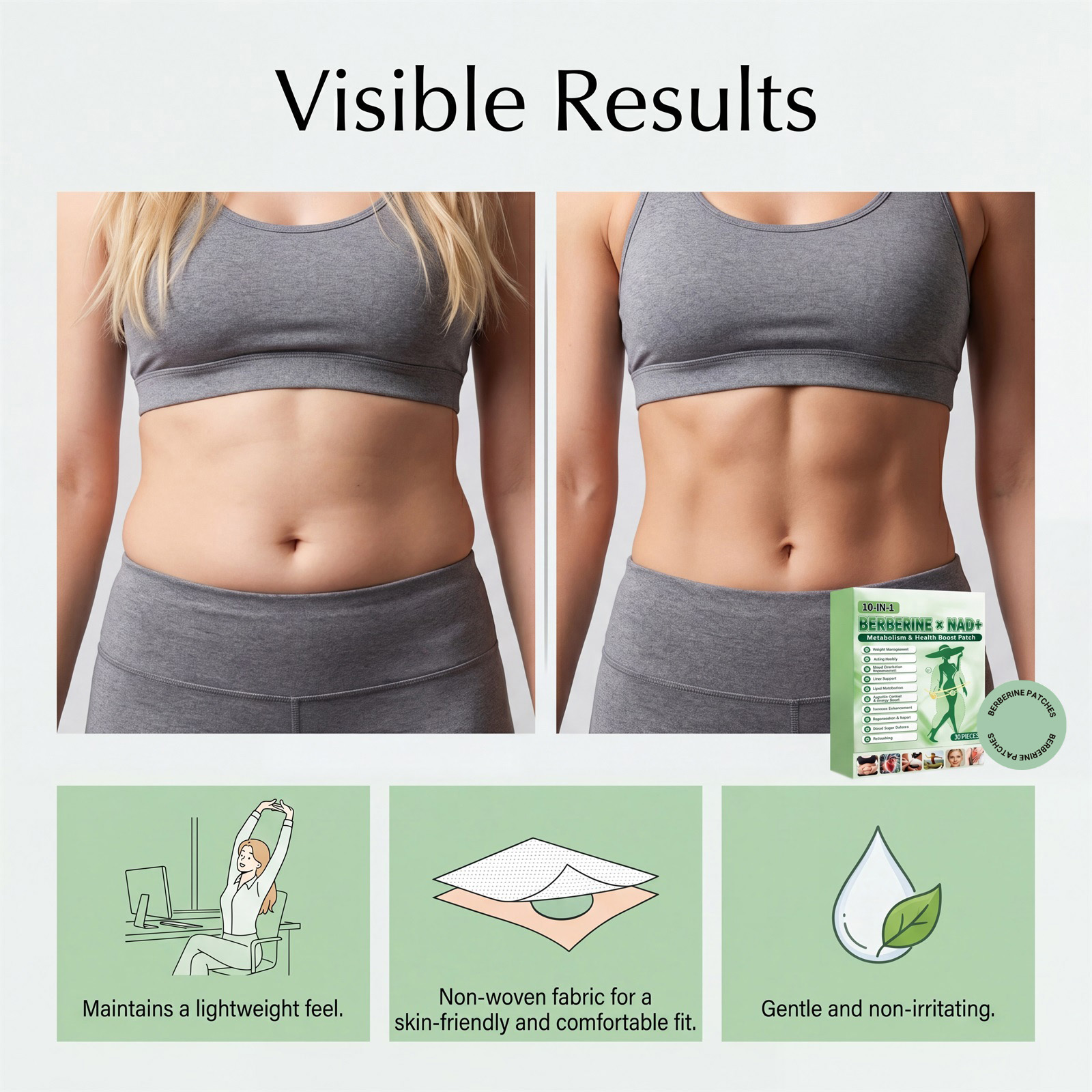 Body Care Patch Ten In One Gentle Skin Care Comfort Light Shape Display Skin Friendly Thin Natural Fit Close