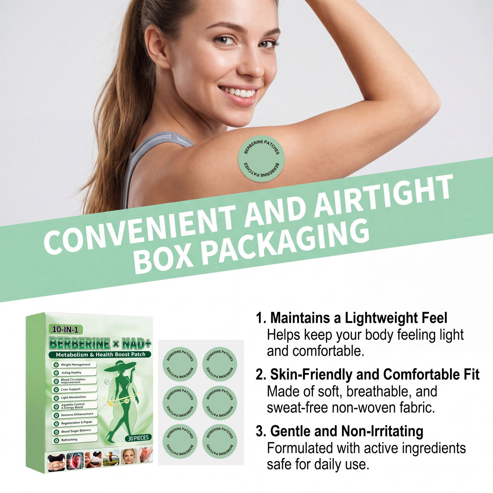 Body Care Patch Ten In One Gentle Skin Care Comfort Light Shape Display Skin Friendly Thin Natural Fit Close