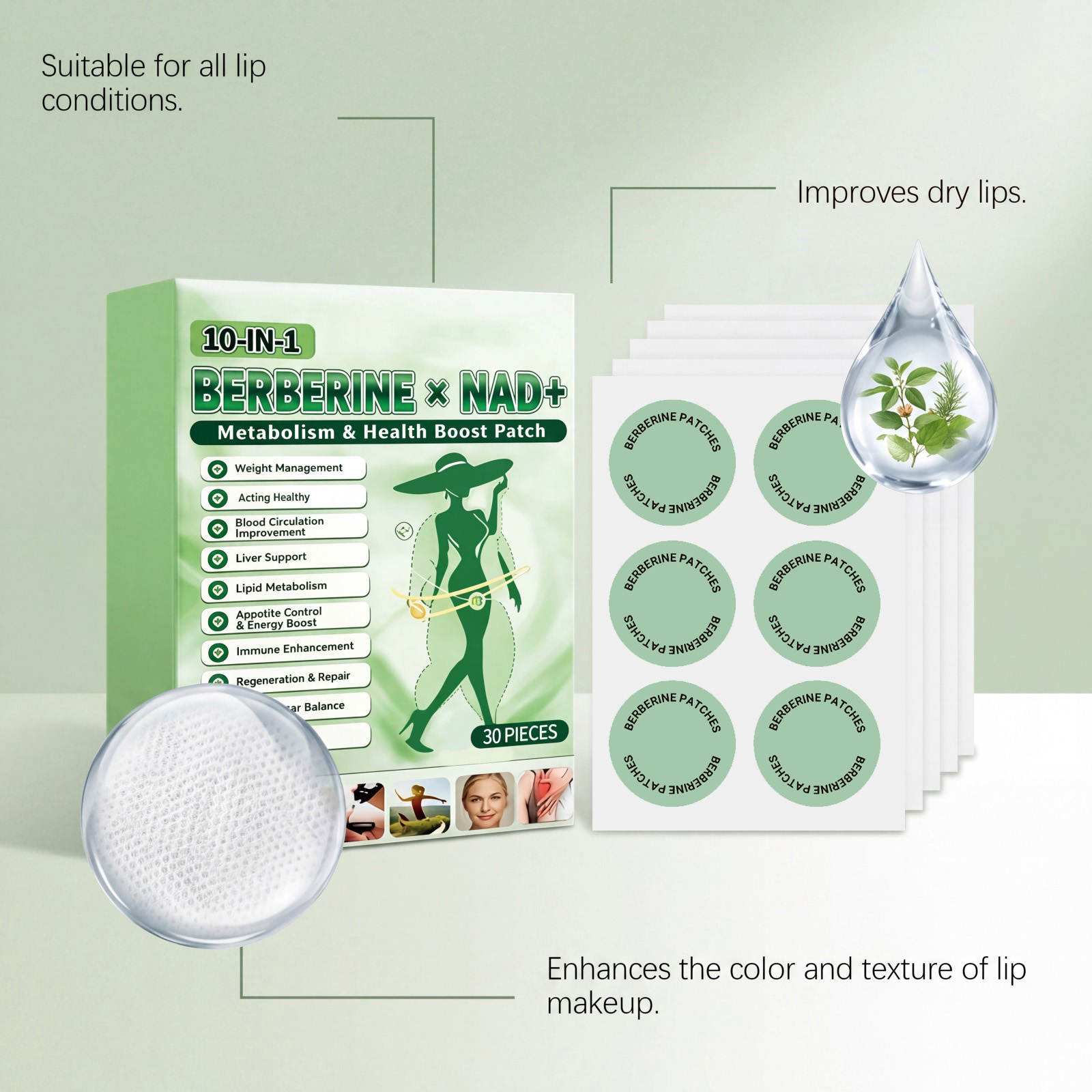 Body Care Patch Ten In One Gentle Skin Care Comfort Light Shape Display Skin Friendly Thin Natural Fit Close