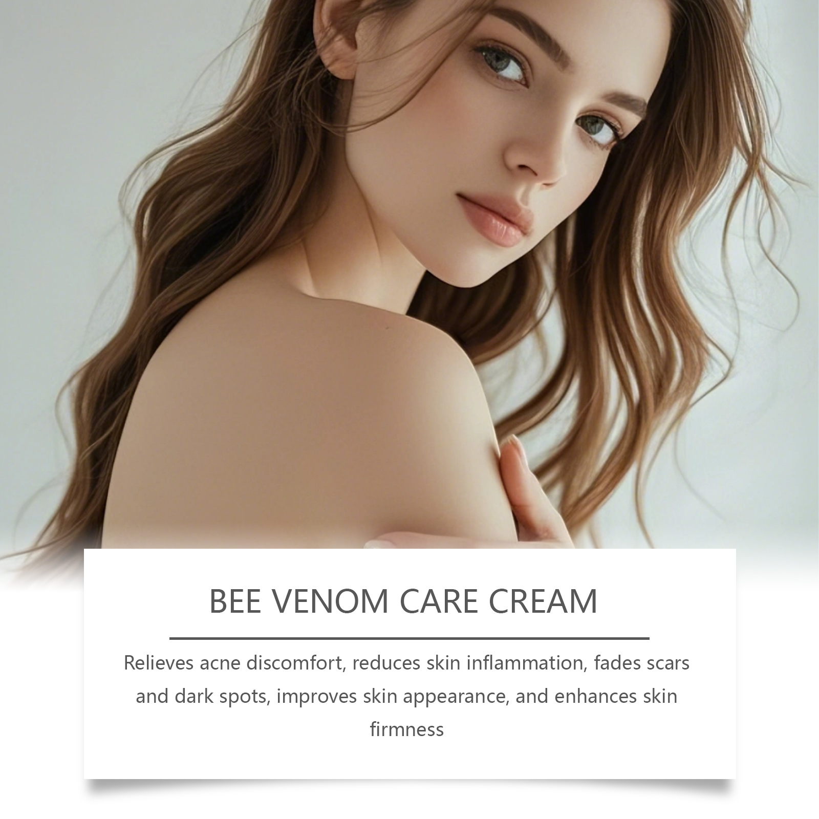 Bee Venom Care Cream Daily Protect Soothe Redness Remove Blemish Easy Spread Boost Skin Smooth Texture