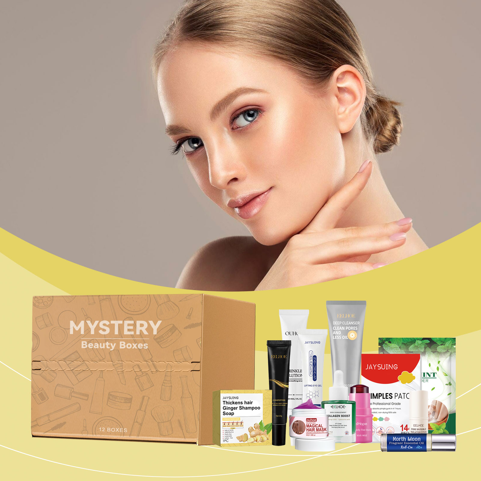 Mysterious Beauty Gift Box Moisturizing Brightening Hydrating Skin Diverse Matching Gifting Portable Makeup Skincare Blind Box