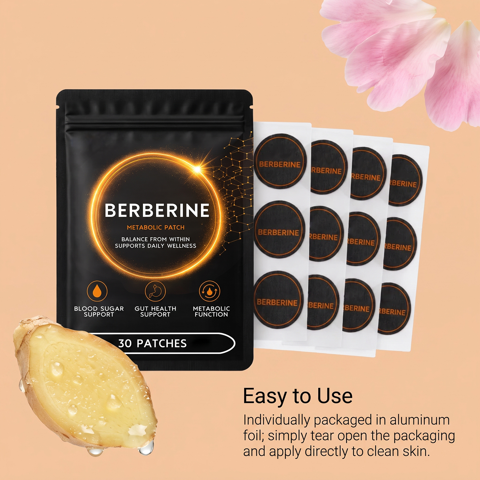 Berberine Care Patch Thin Invisible Soft Mild Moist Light Convenient Body Line Skin
