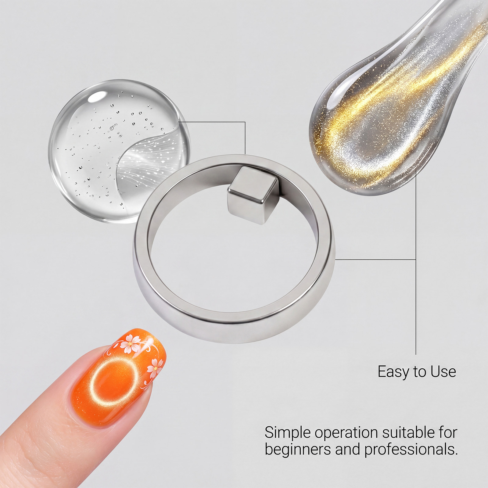 Ring Cat Eye Magnet Daily Nail Art Special Magnet Cat Eye Glue Fancy Home DIY Nail Styling Tool