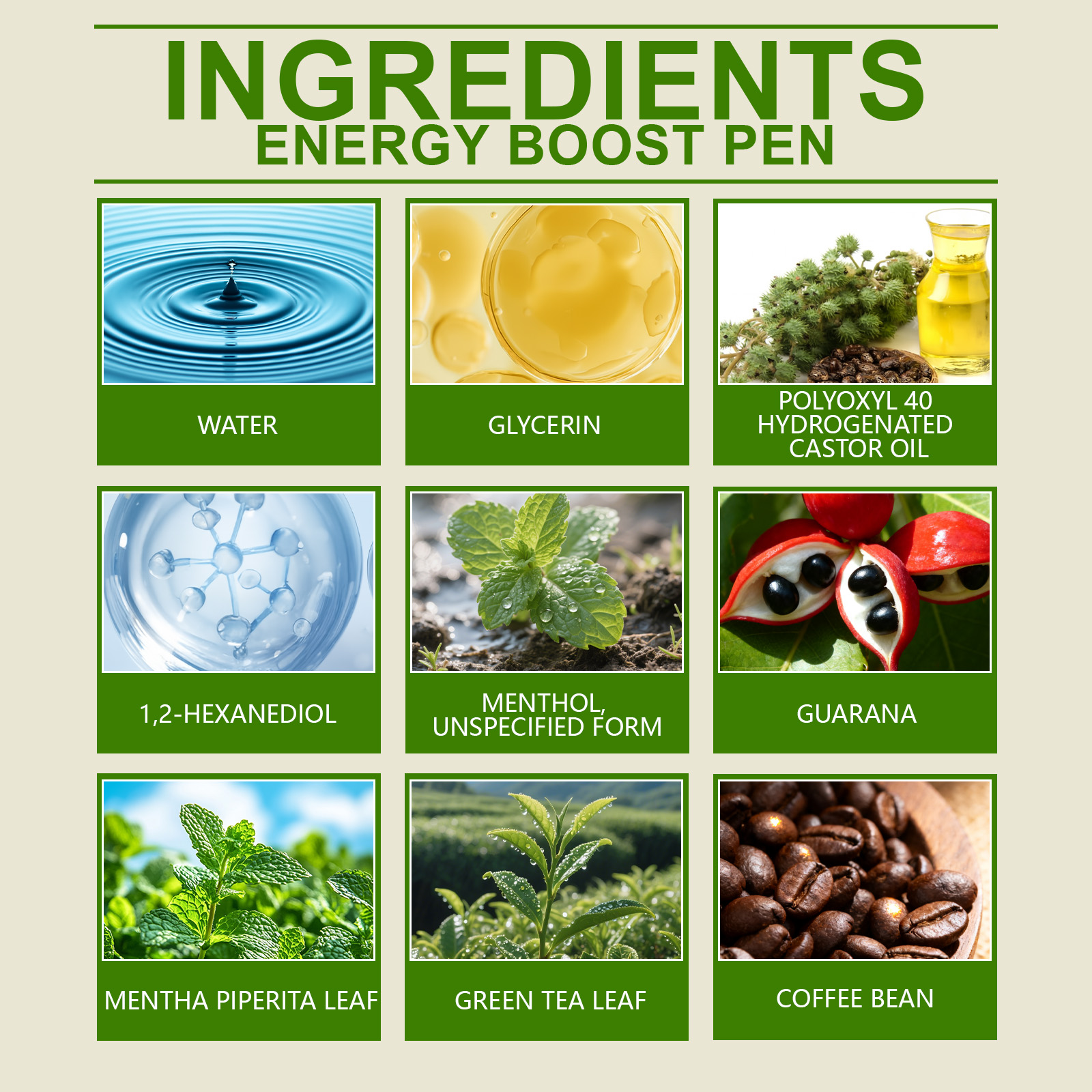 (01) Herbal Energy Combination Stick Boost Vitality Gentle Care Sleep Body Cleansing Four In One