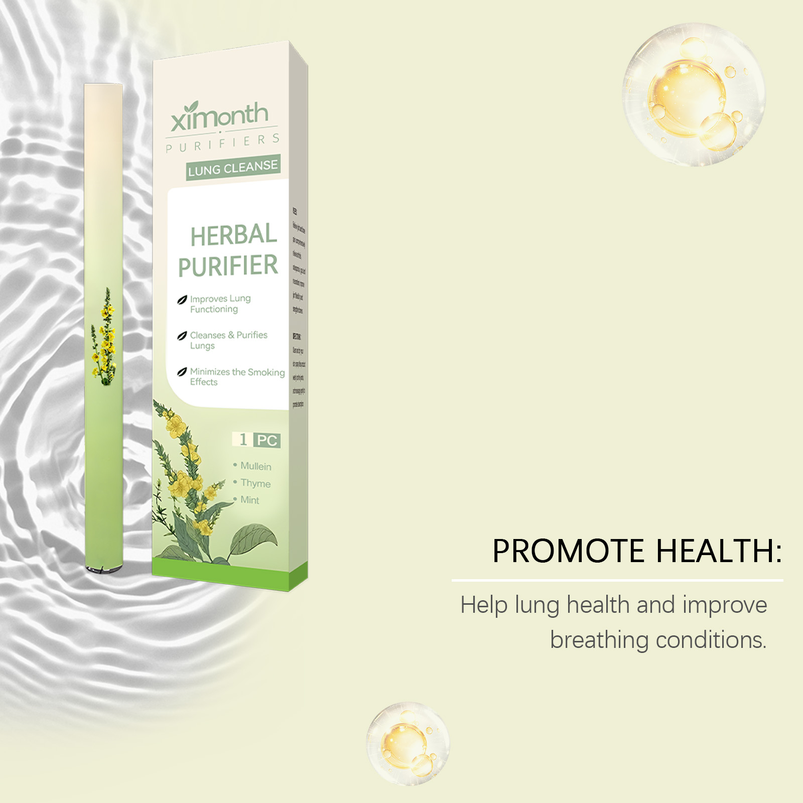 (01) Herbal Energy Combination Stick Boost Vitality Gentle Care Sleep Body Cleansing Four In One