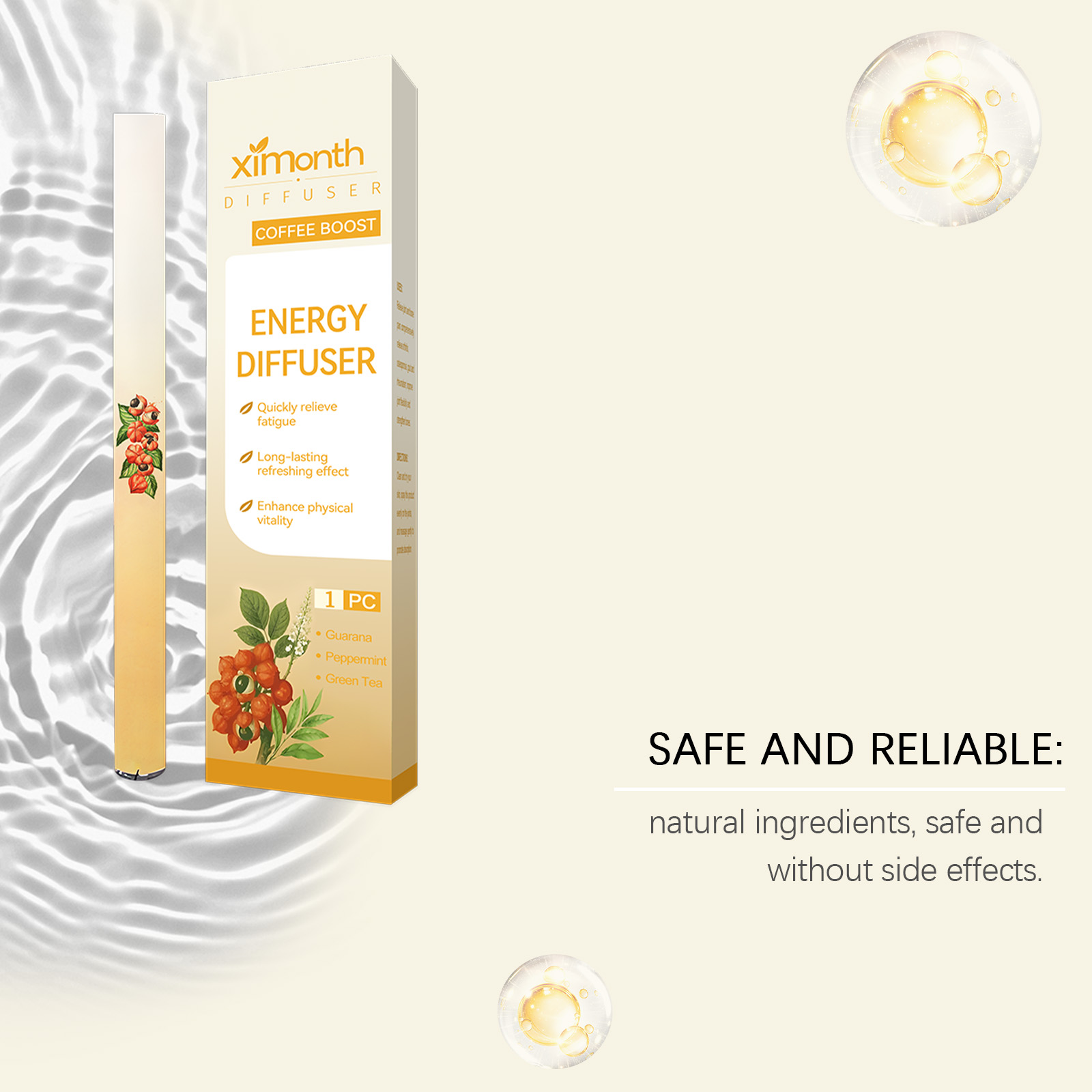 (01) Herbal Energy Combination Stick Boost Vitality Gentle Care Sleep Body Cleansing Four In One