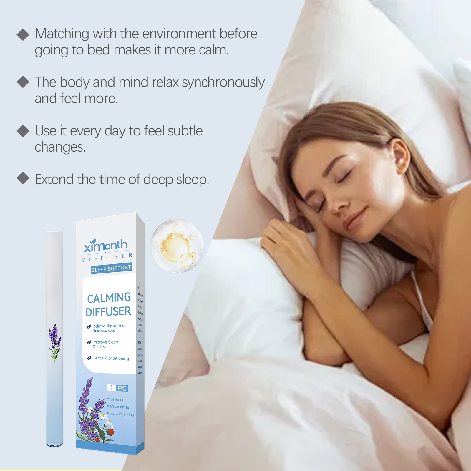 (01) Herbal Energy Combination Stick Boost Vitality Gentle Care Sleep Body Cleansing Four In One