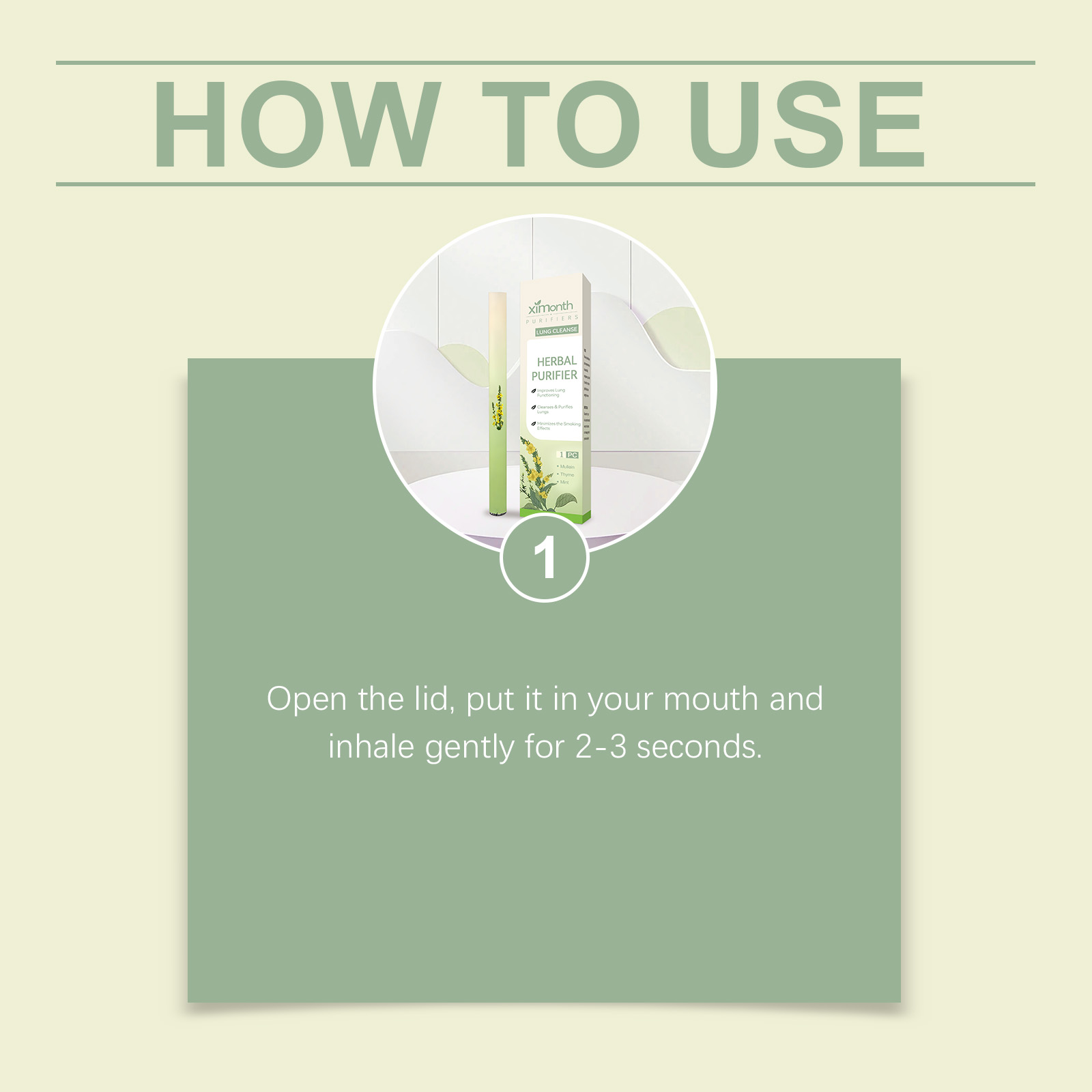 (01) Herbal Energy Combination Stick Boost Vitality Gentle Care Sleep Body Cleansing Four In One