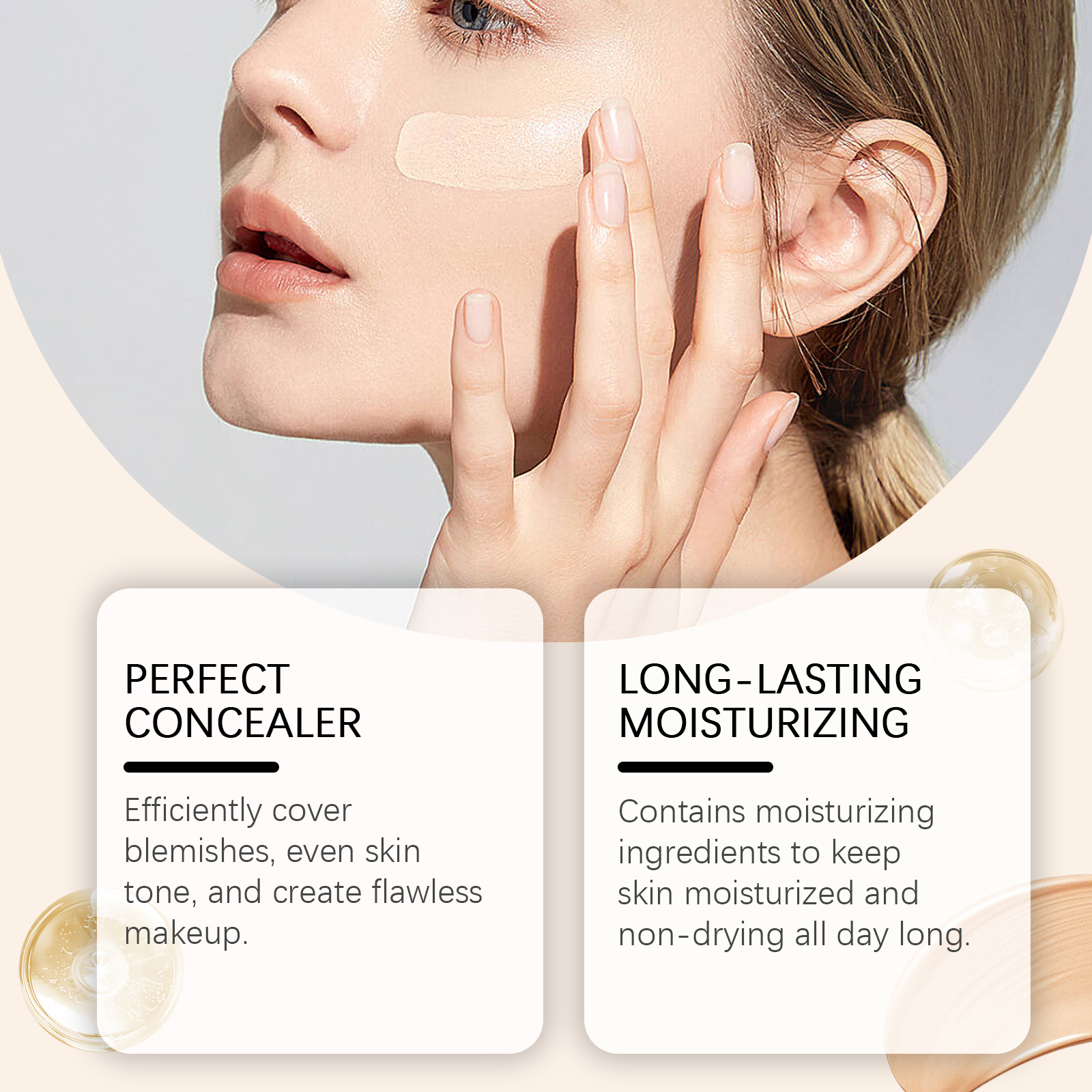 Temperature Changing Foundation Natural Light Concealing Moisturizing Foundation Brighten Radiate Youthful Glow