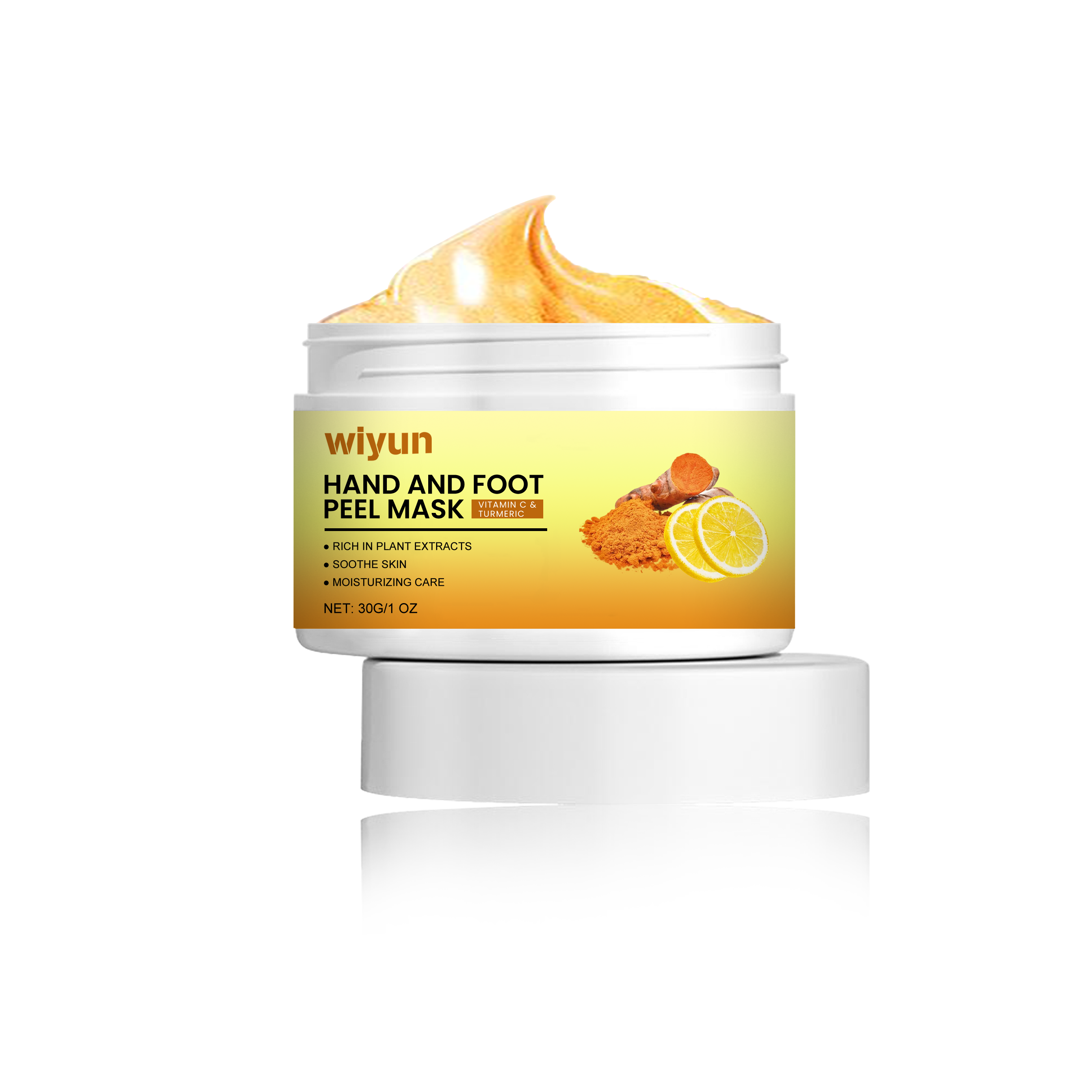 Vitamin C Turmeric Peel Off Hand Foot Mask Gentle Clean Dead Skin Moisturize Nourish Soften