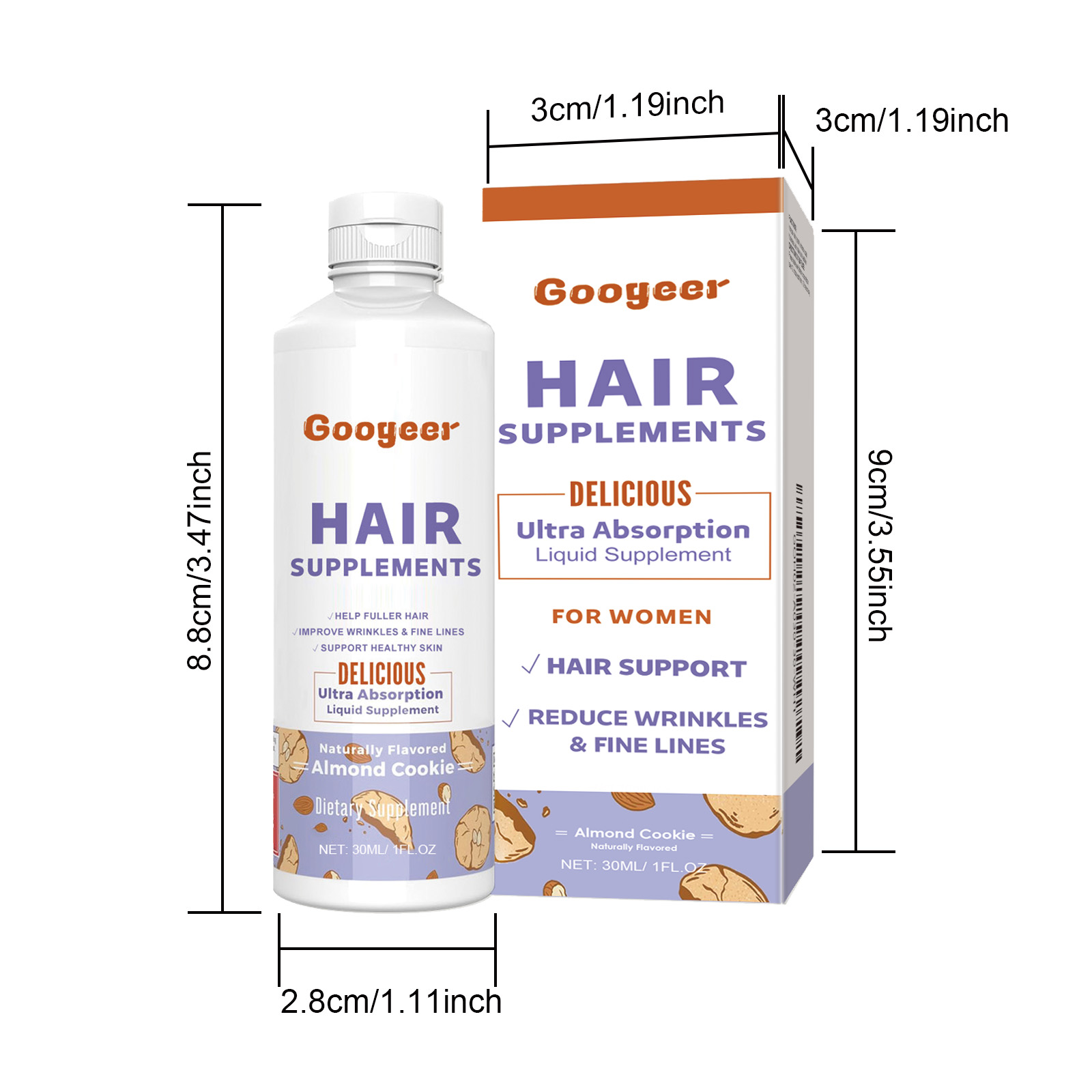 Hair Thickening Supplement Oral Drops Scalp Nourishing For Healthier Fuller Looking Hair Daily Care