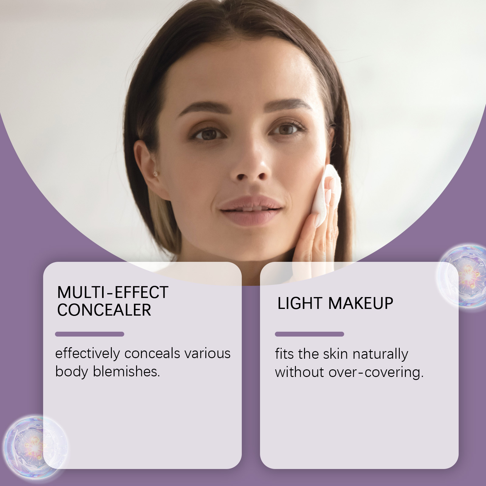 Natural Skin Tone Concealer Cream Waterproof Long Lasting Coverage For Tattoos Scars And Body Imperfections 74g