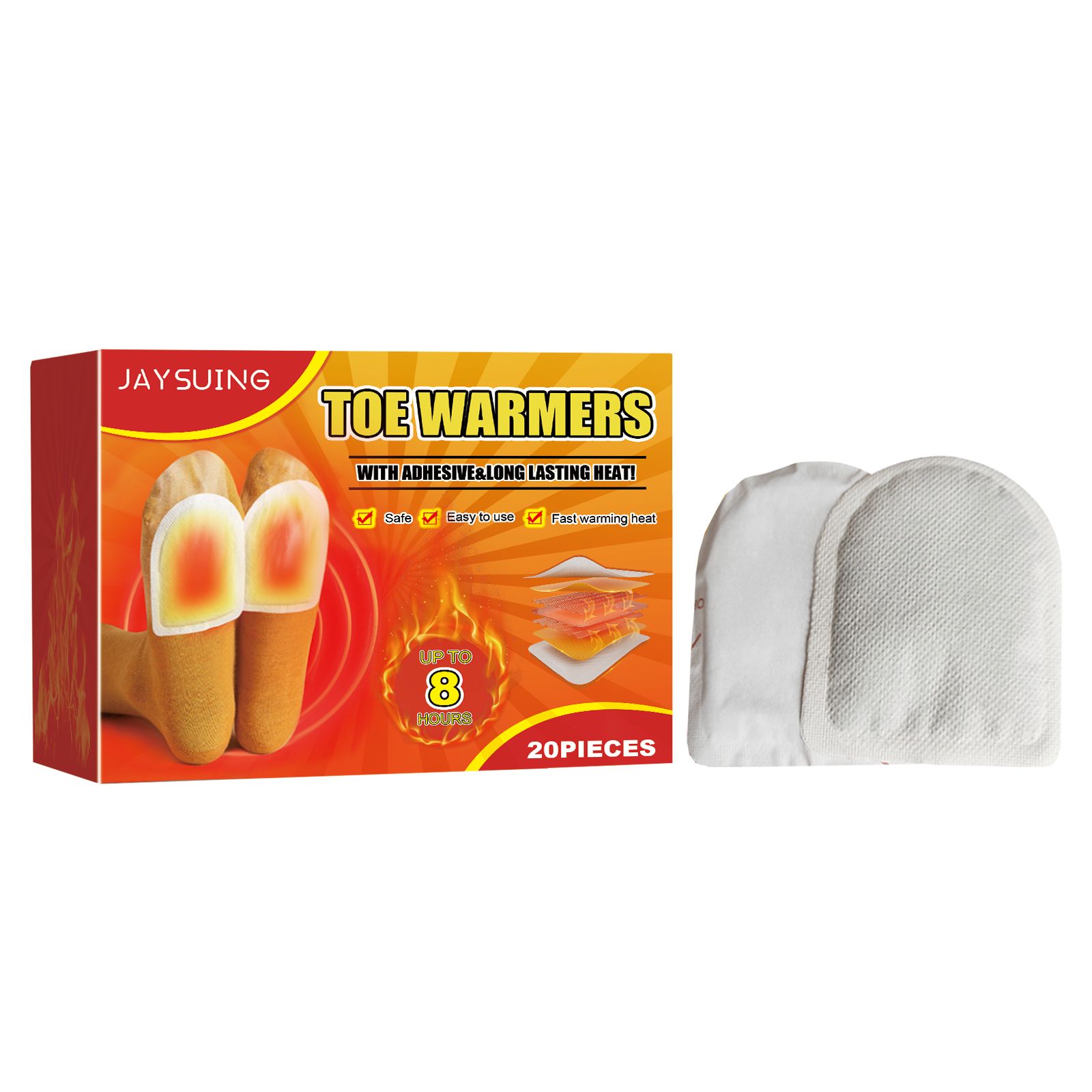 Self Heating Foot Warmers Box Pack Disposable Heat Patches For Winter Foot Warmth