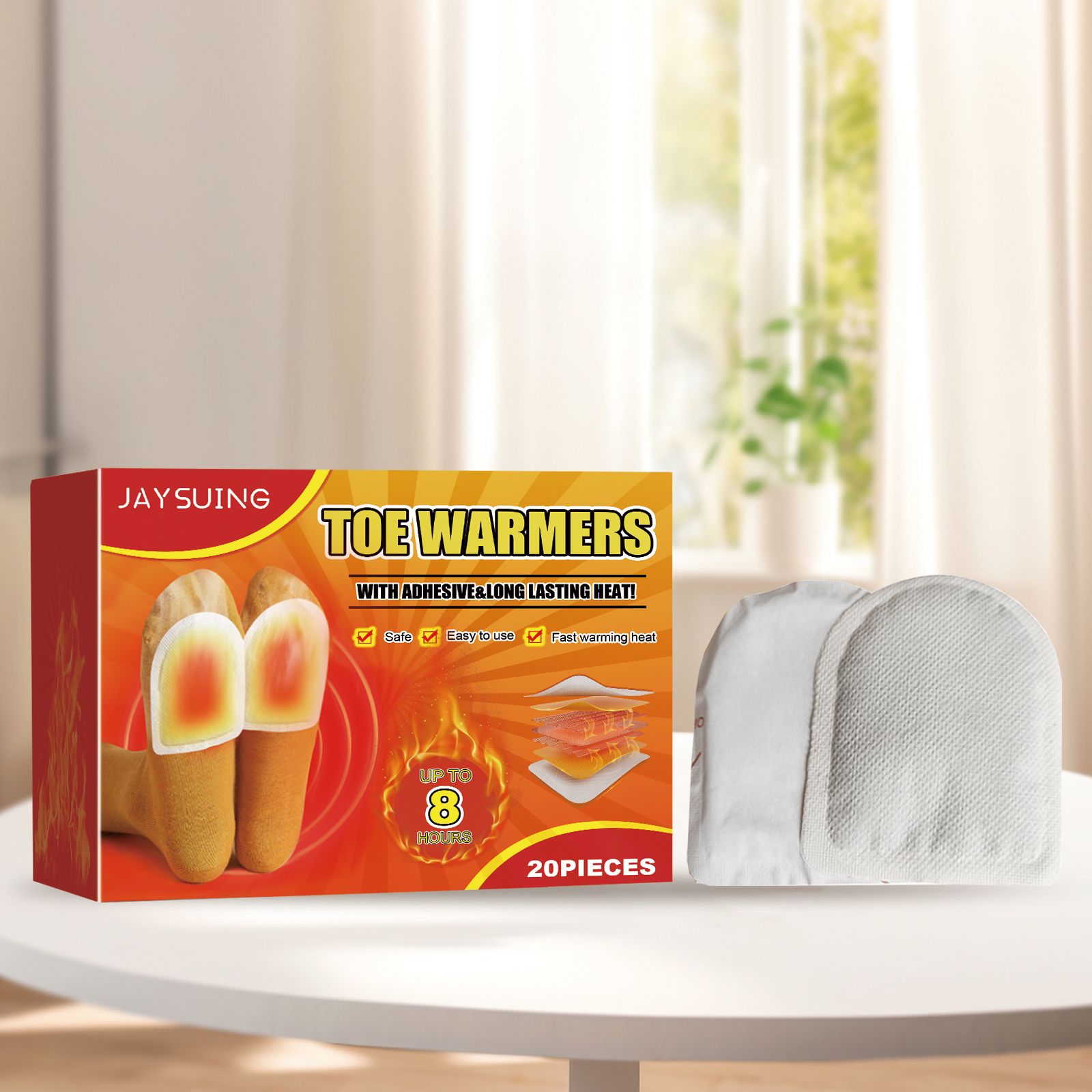 Self Heating Foot Warmers Box Pack Disposable Heat Patches For Winter Foot Warmth